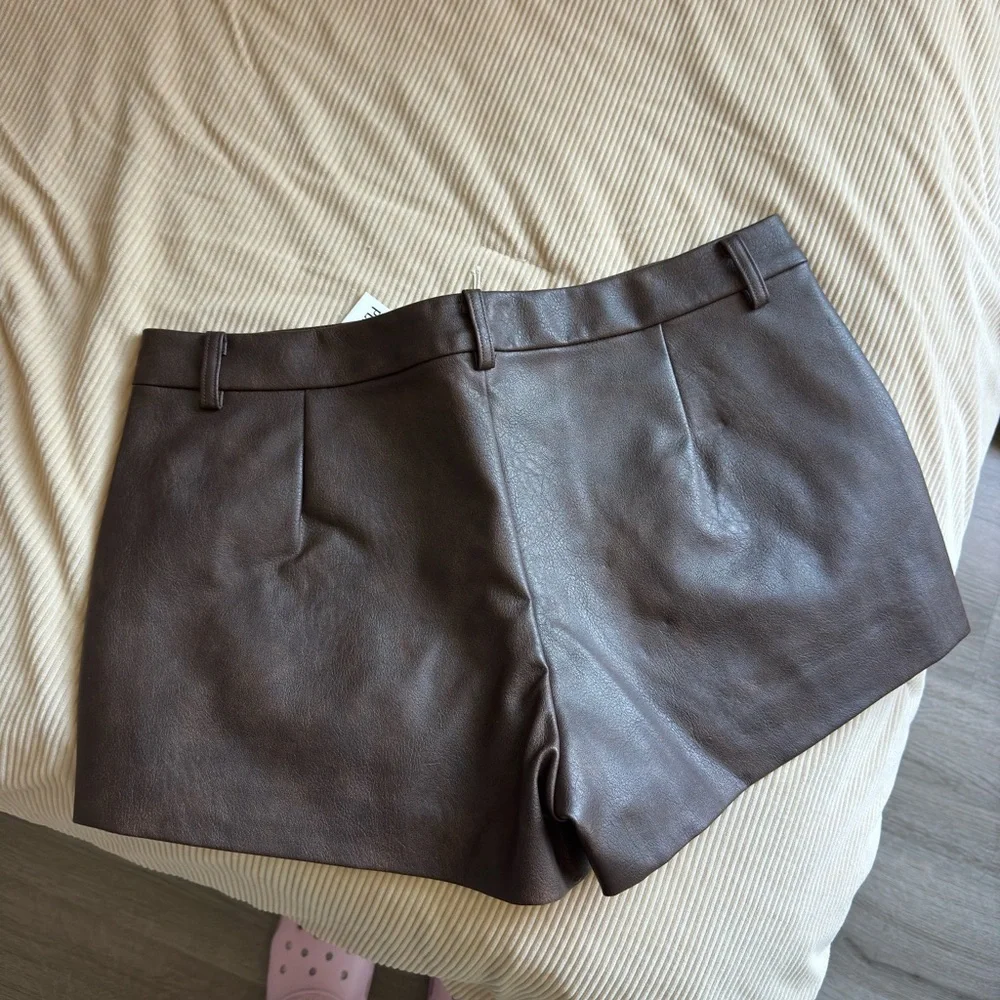 Peppermayo Dark Brown High Waist Shorts - Picture 3 of 5